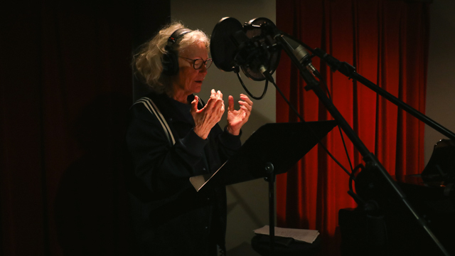 Sara Shelton Mann during a recording session