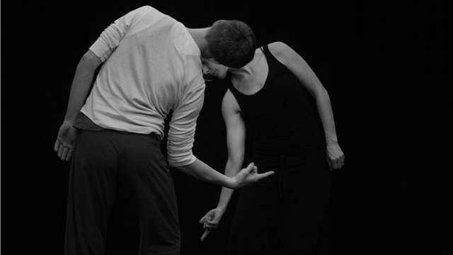 Niki Cousineau explores movement invention with performer Scott McPheeters