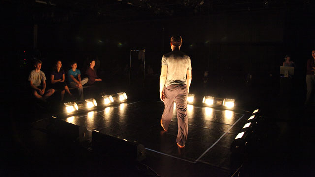 Miller performs in the Black Box Theater
