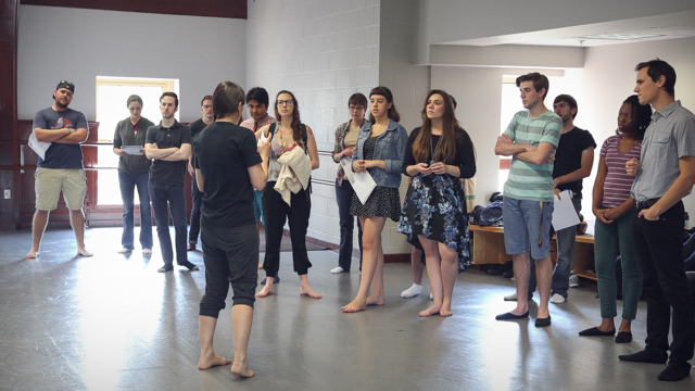 Students from the FSU School of Theater History of Live Art course engage with Dorvillier