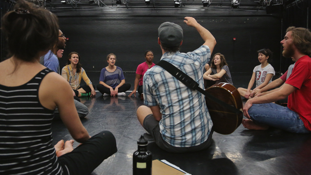 Everest leads FSU students during rehearsal for <i>SHORE</i>