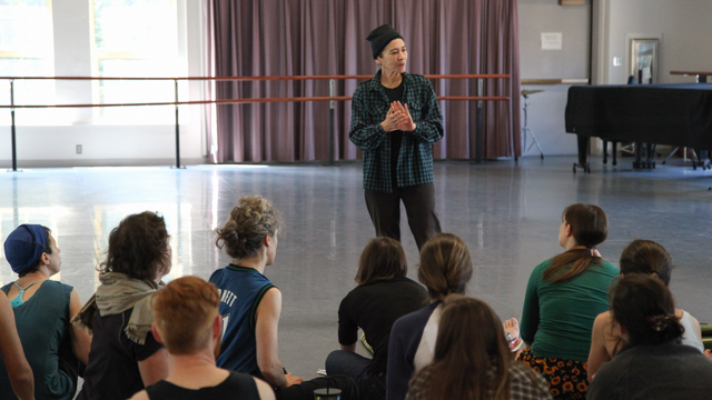 Lisa Nelson talks with FSU School of Dance students about approaches to viewing movement