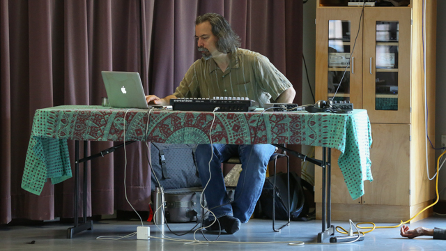 Collaborator Composer Jason Finkelman in rehearsal