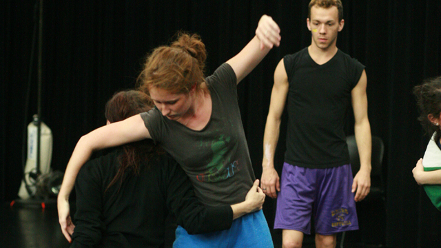 Zuštiak works with FSU School of Dance students.