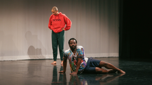 Holland Andrews and keyon gaskin during the rehearsal process
