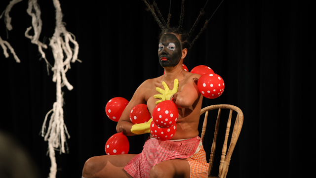 Weeks performs work-in-progress showing of <em>3 RITES: Liberty</em> in the Black Box Theater