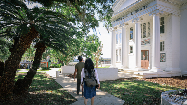 Mazatl and Kajiyama visit the Carnegie Library at Florida A&M University, home of the Meek-Eaton<br>Black Archives Research Center & Museum