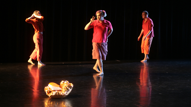 Mayer's collaborators perform in the <i>Soft Fences</i> Informal Showing
